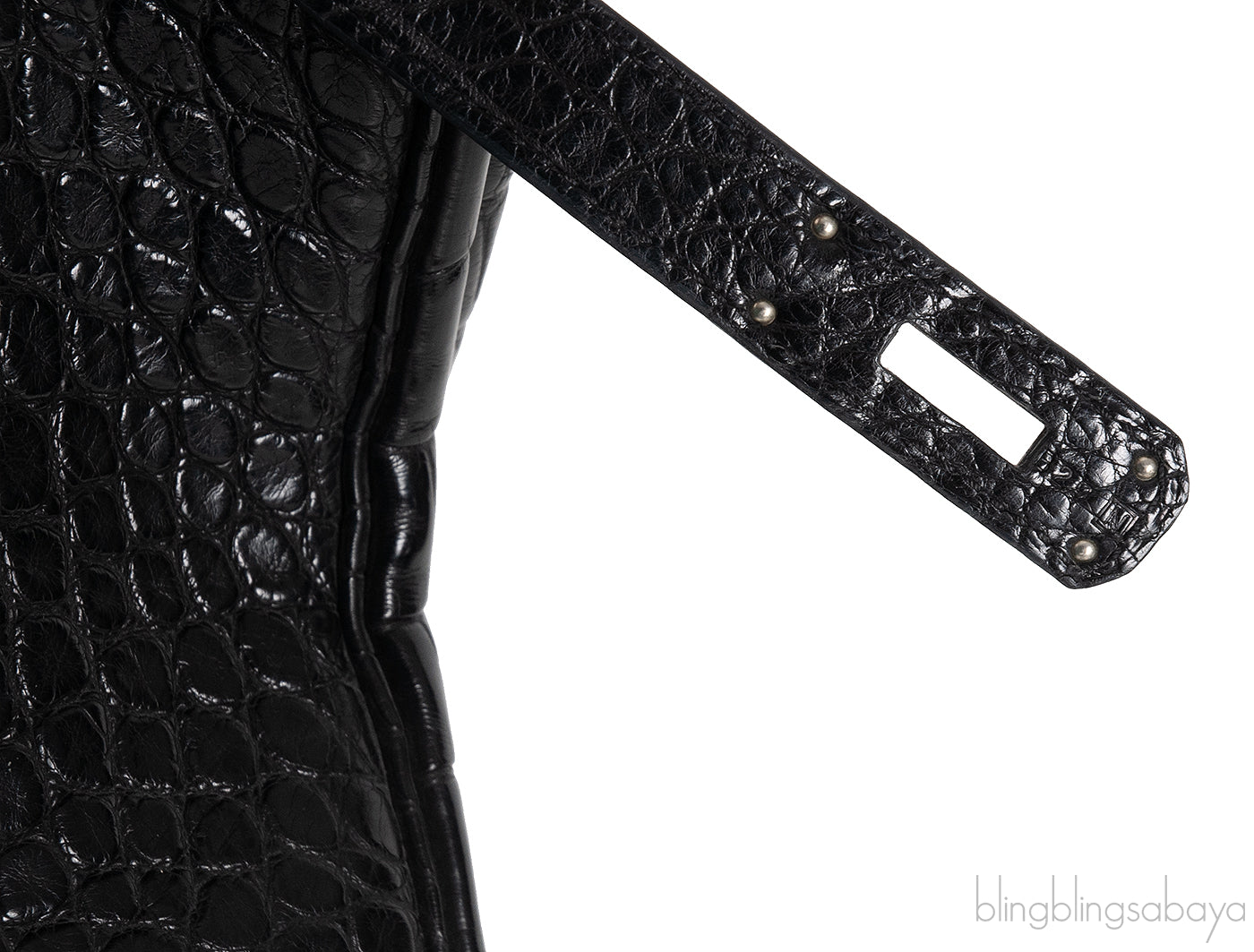 Birkin 35 Black Matte Alligator Crocodile PHW