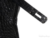 Birkin 35 Black Matte Alligator Crocodile PHW