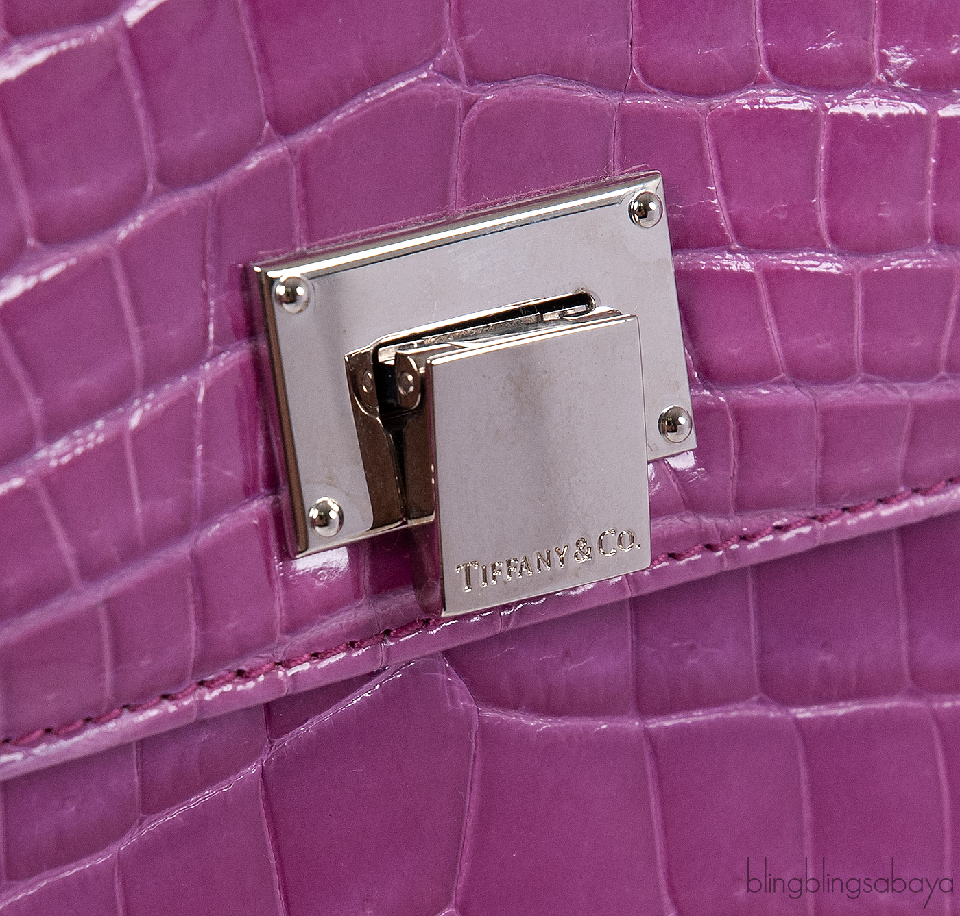 Tiffany & Co. Purple Cornelia Crocodile Shoulder Bag