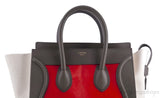 Mini Luggage Tricolor Brick Pony Hair