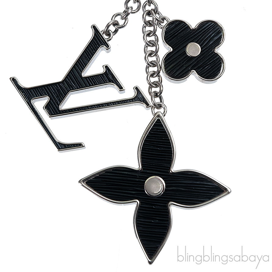 Louis Vuitton Black Fleur D'Epi Bag Charm