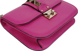 Valentino Garavani Fuchsia Glam Lock Rockstuds Shoulder Bag