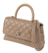 Chanel Coco Handle Caviar Beige Small Shoulder Bag