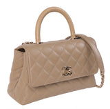 Chanel Coco Handle Caviar Beige Small Shoulder Bag