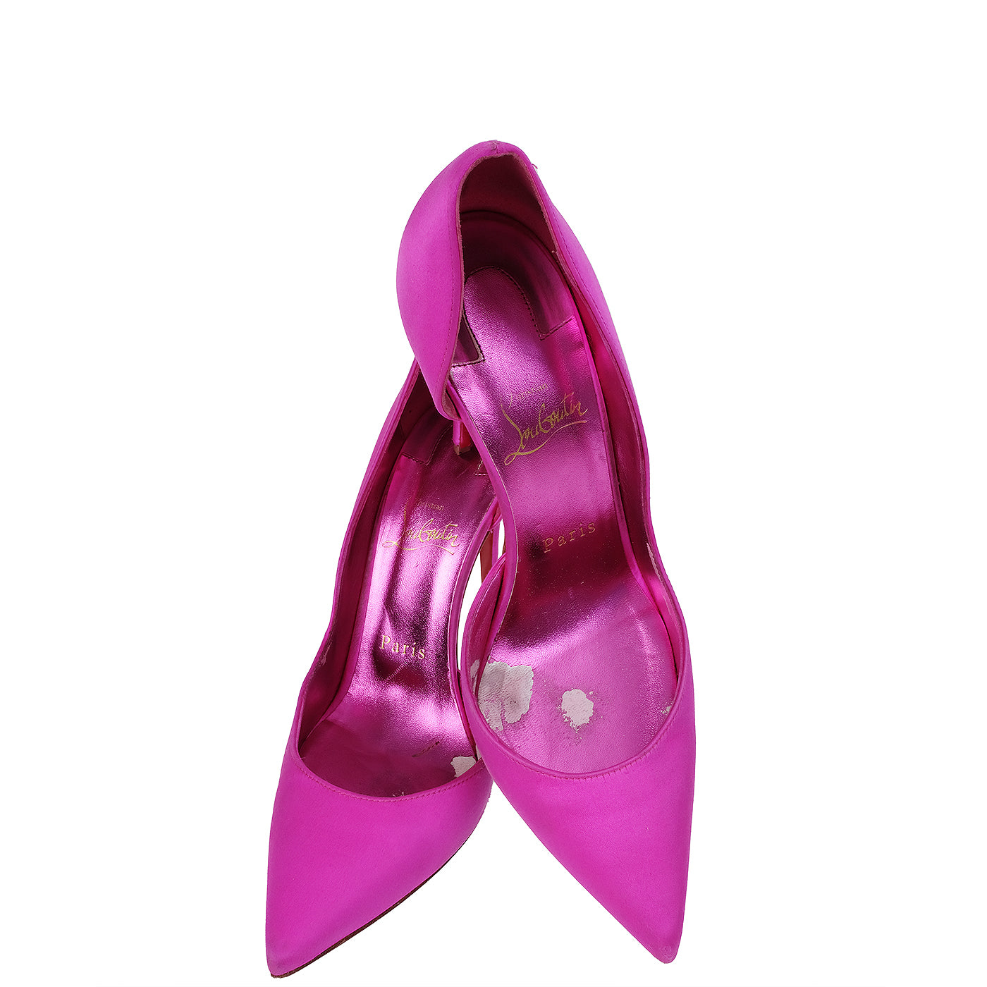 Christian Louboutin Fuchsia Satin Iriza Heels