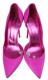 Christian Louboutin Fuchsia Satin Iriza Heels