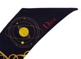 Christian Dior Silk Multicolor Zodiac Print Twilly