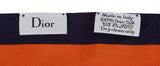 Christian Dior Silk Multicolor Zodiac Print Twilly