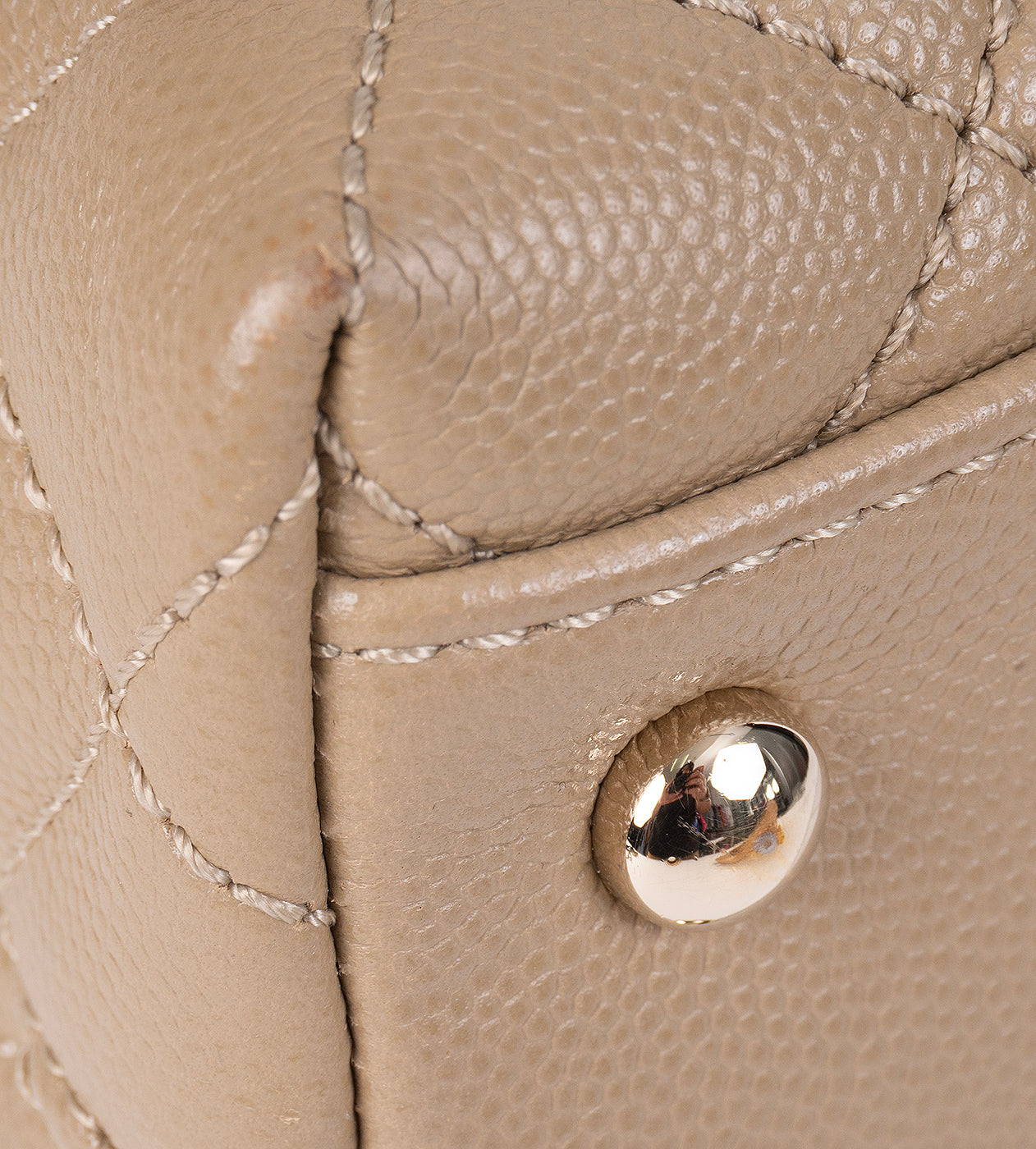 Chanel Coco Handle Caviar Beige Small Shoulder Bag