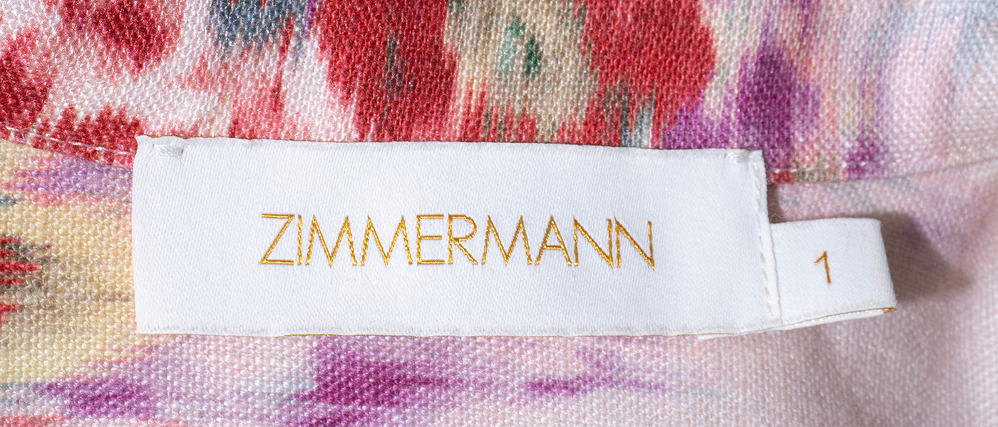 Zimmermann Wavelength Long-sleeved Mini Dress