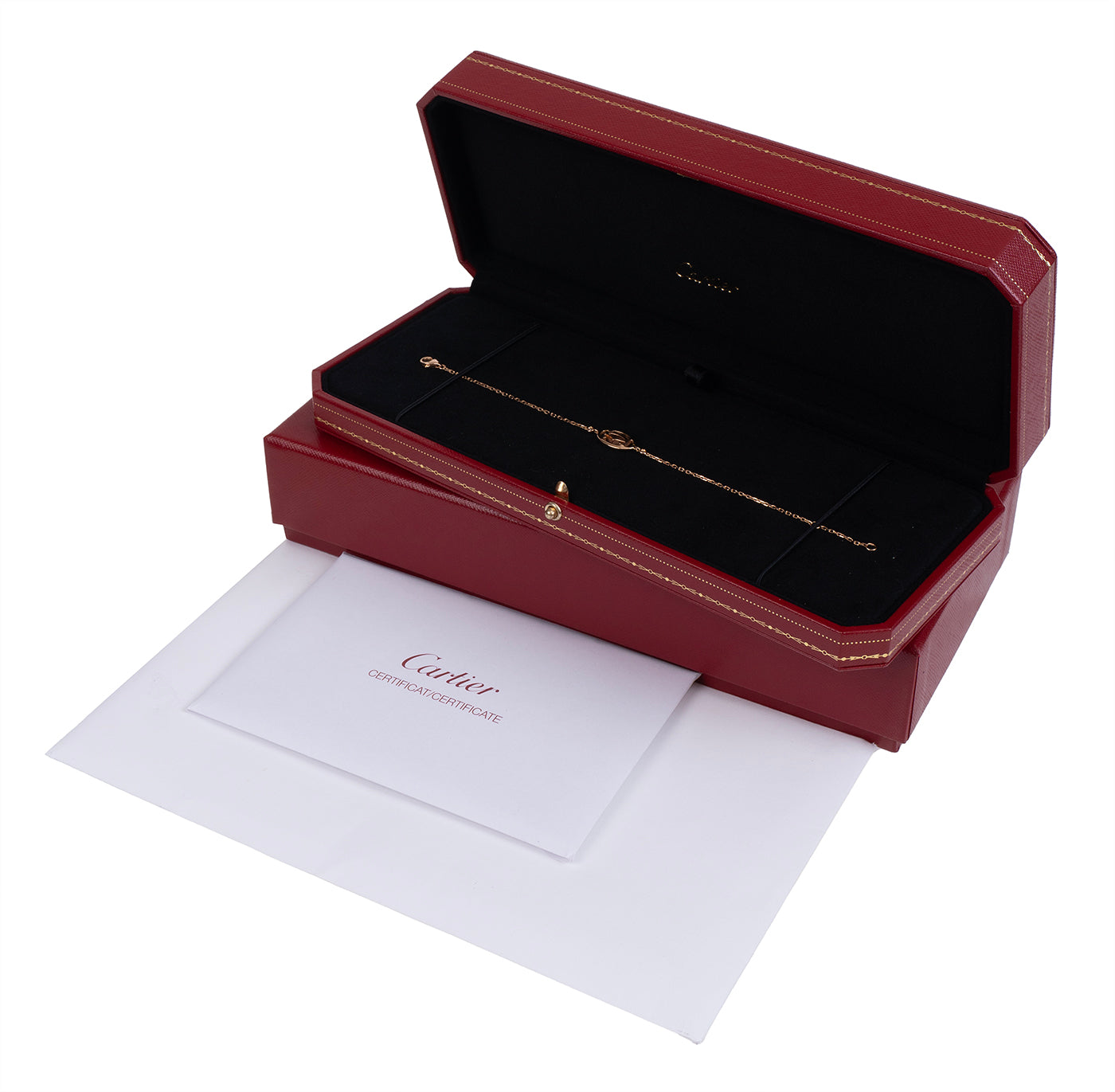 Cartier Double C Logo Diamond Bracelet 18K Gold