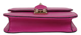 Valentino Garavani Fuchsia Glam Lock Rockstuds Shoulder Bag
