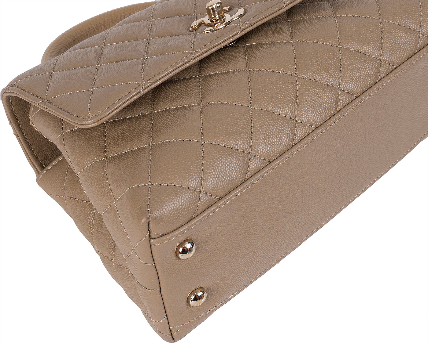 Chanel Coco Handle Caviar Beige Small Shoulder Bag