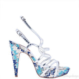 Silver Strappy Sandals