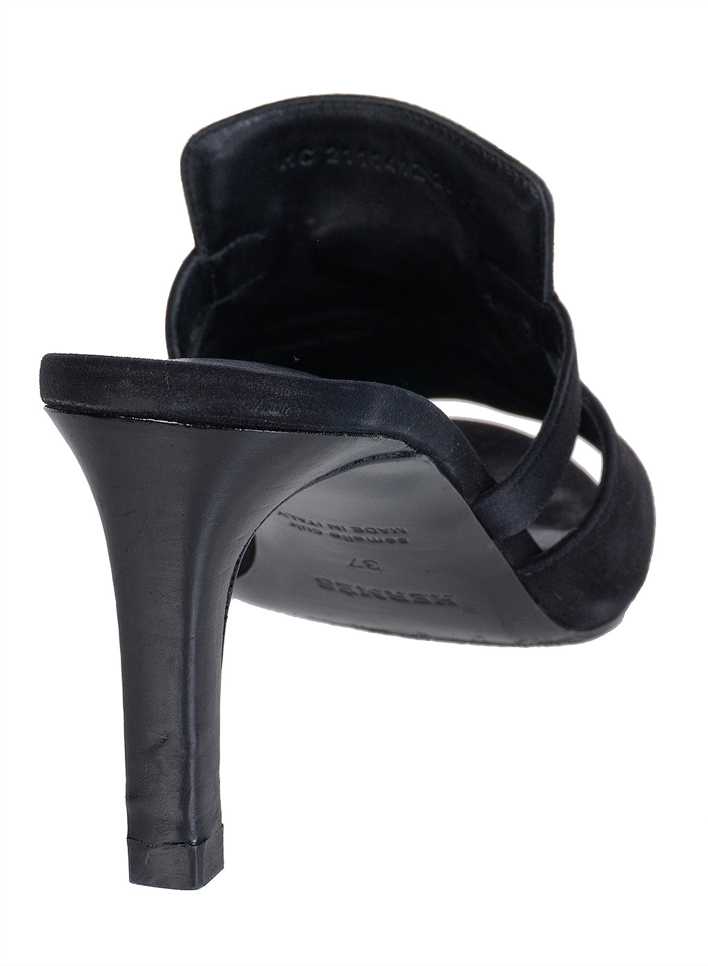 Hermes Black Suede Mule Sandals