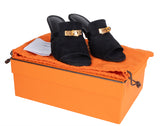 Hermes Black Suede Mule Sandals