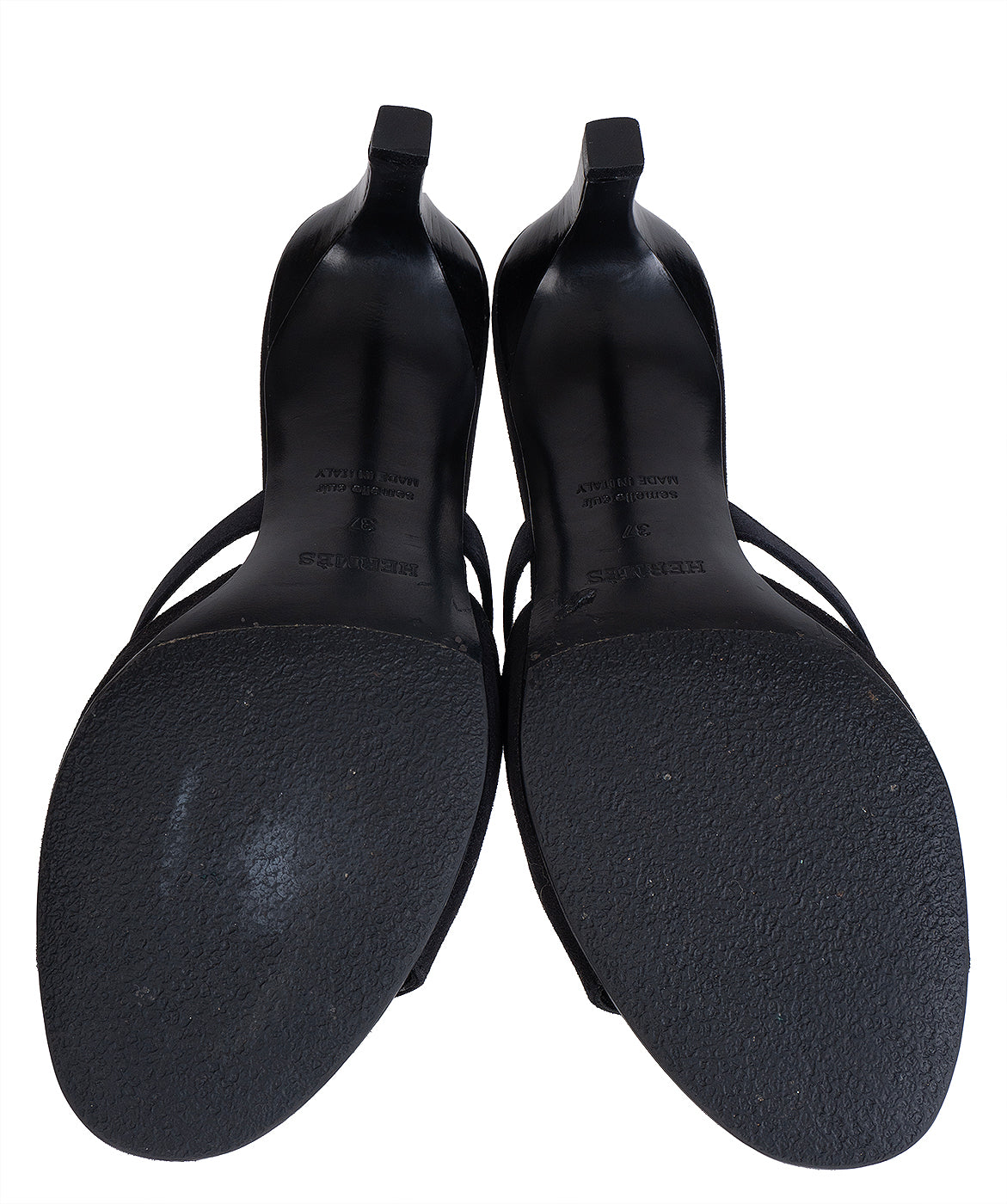 Hermes Black Suede Mule Sandals