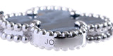 Van Cleef & Arpels Vintage Alhambra 5 Motif Blue Pietersite White Gold Bracelet