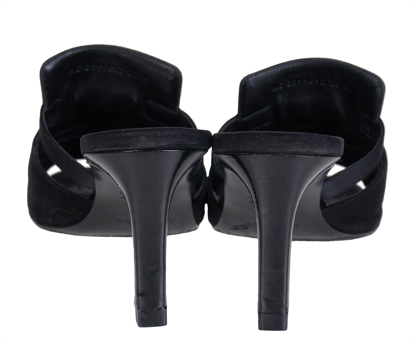 Hermes Black Suede Mule Sandals