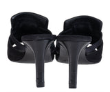 Hermes Black Suede Mule Sandals