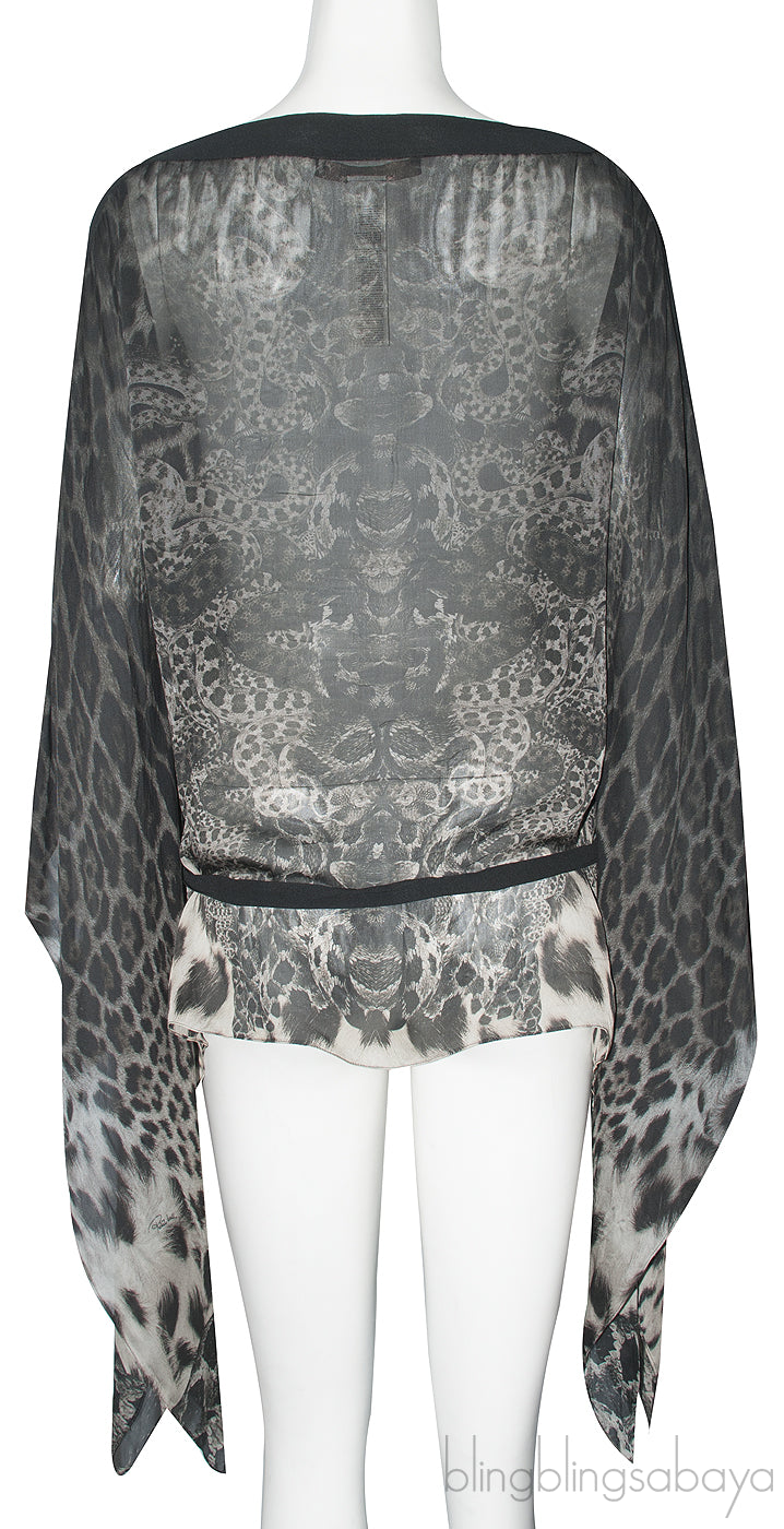 Animal Print Batwing Top