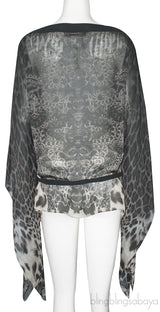 Animal Print Batwing Top