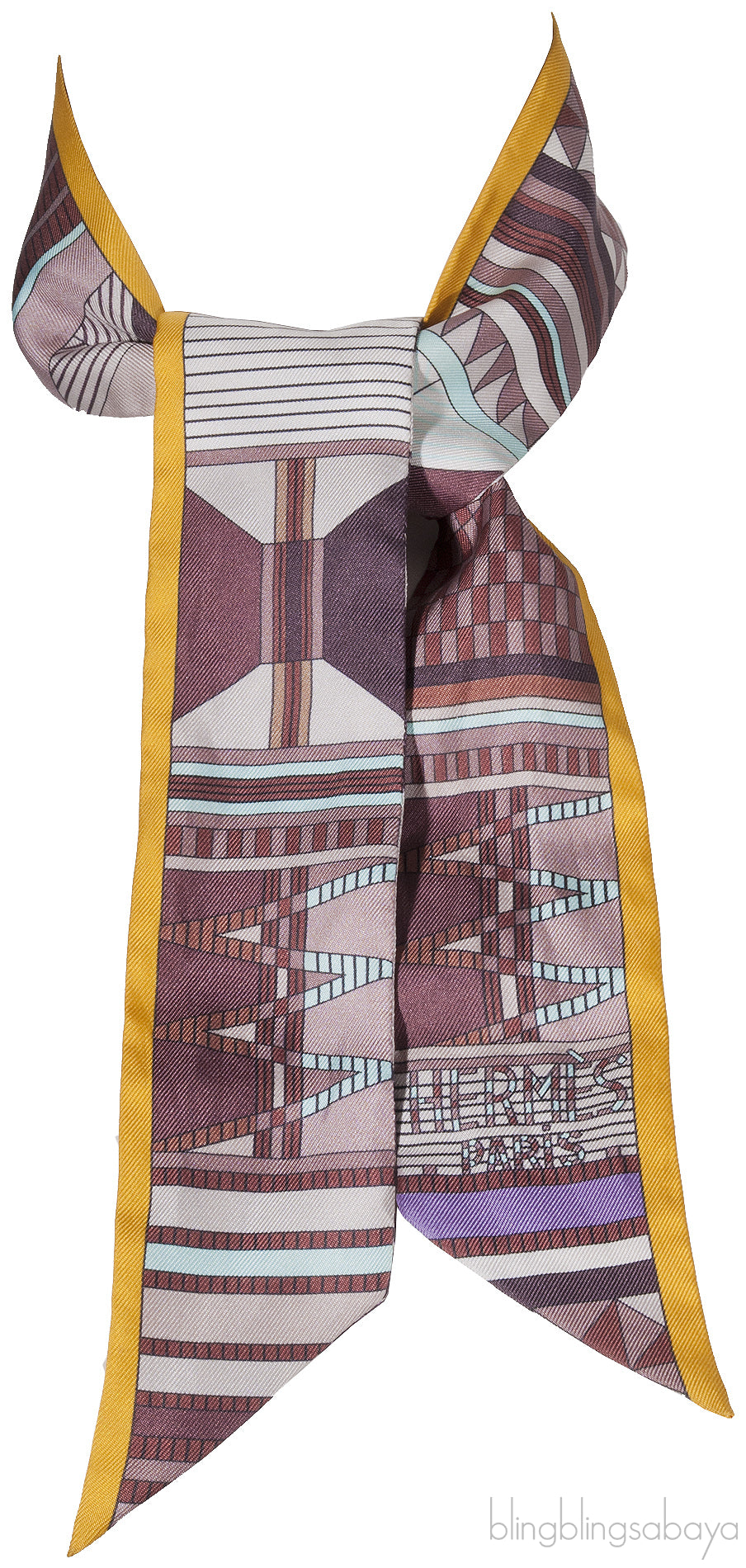 Brown Printed Twilly