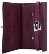 Kelly Long Wallet Chevre Burgundy