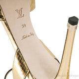 Gold Slingback Peep Toe Pump