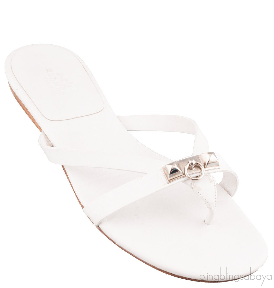 Corfou White Slip-on Sandals