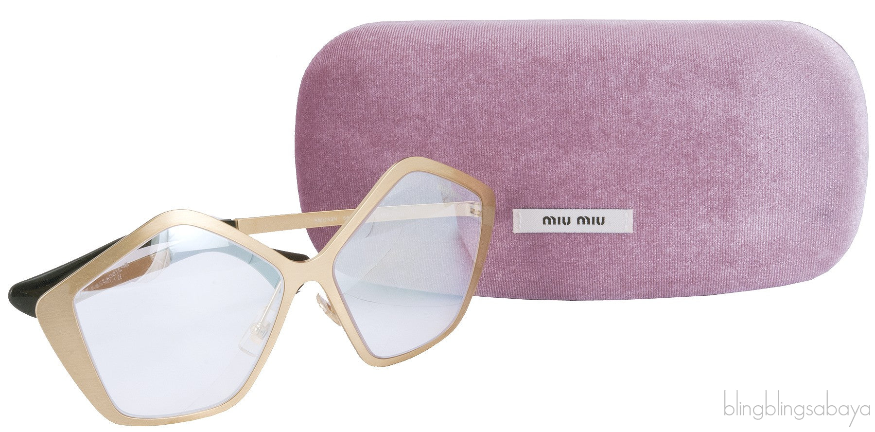 SMU53N Geometric Gold Sunglasses