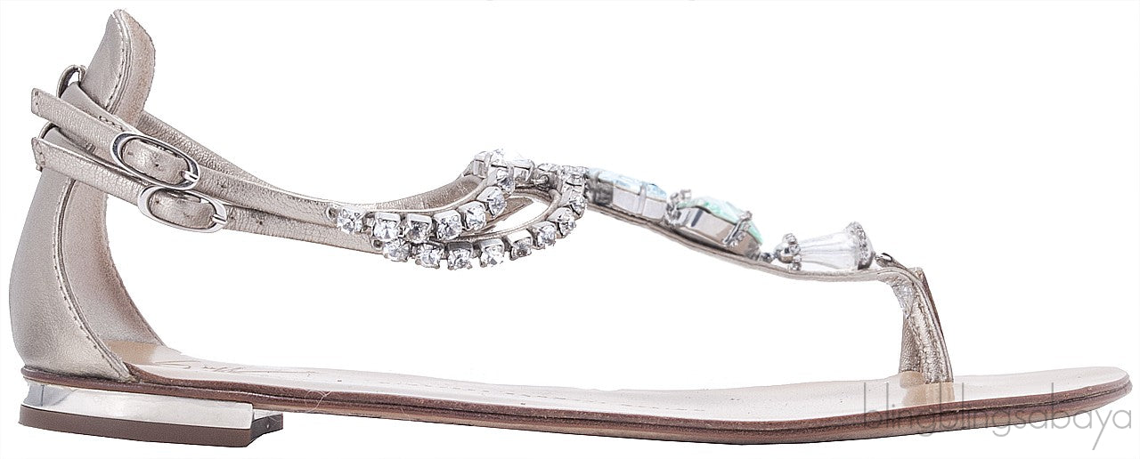Crystal Flat Sandals