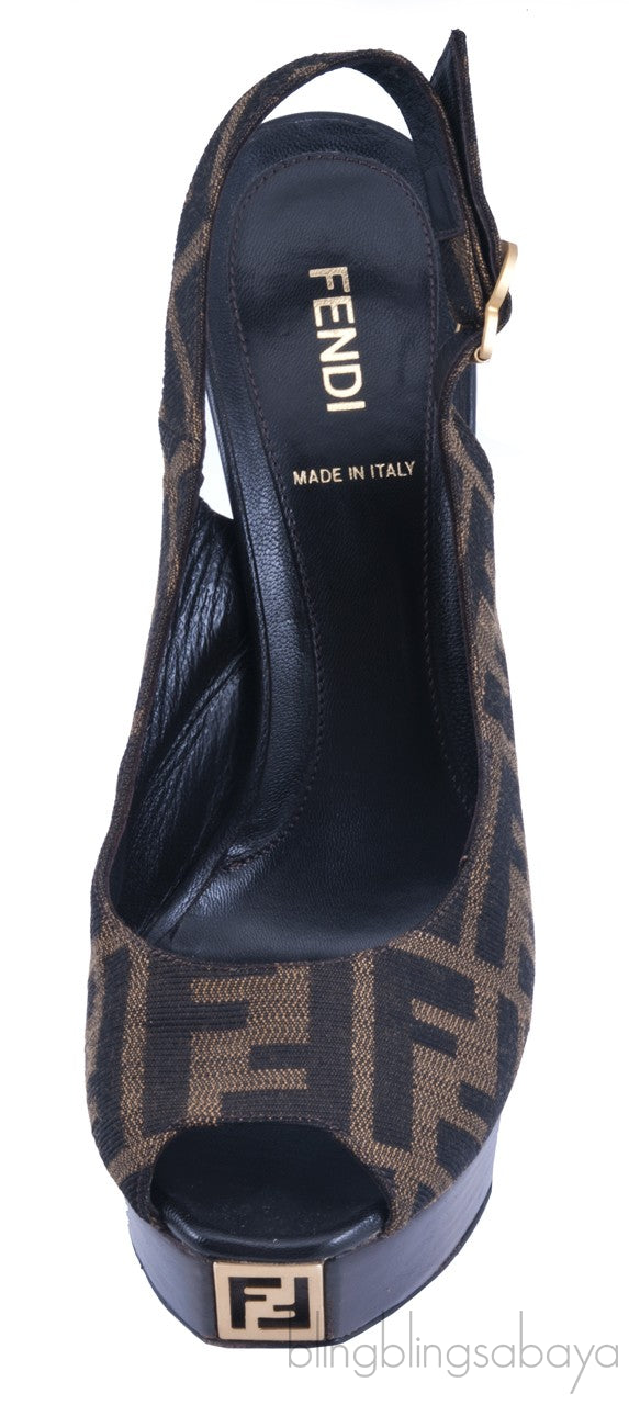 Monogram Slingback Sandals