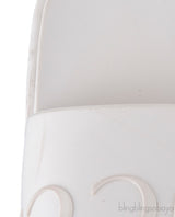 White Rubber Slide Sandals