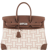 Birkin 35 Mosaic Canvas PHW