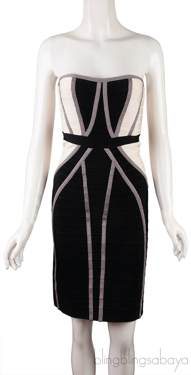 Tri-color Tube Mini Dress