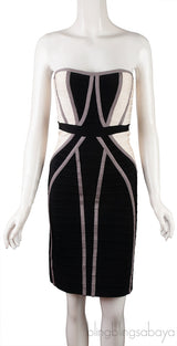 Tri-color Tube Mini Dress