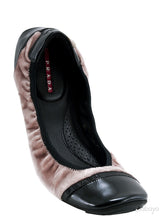 Prada Sport Beige Velvet Ballet Flats