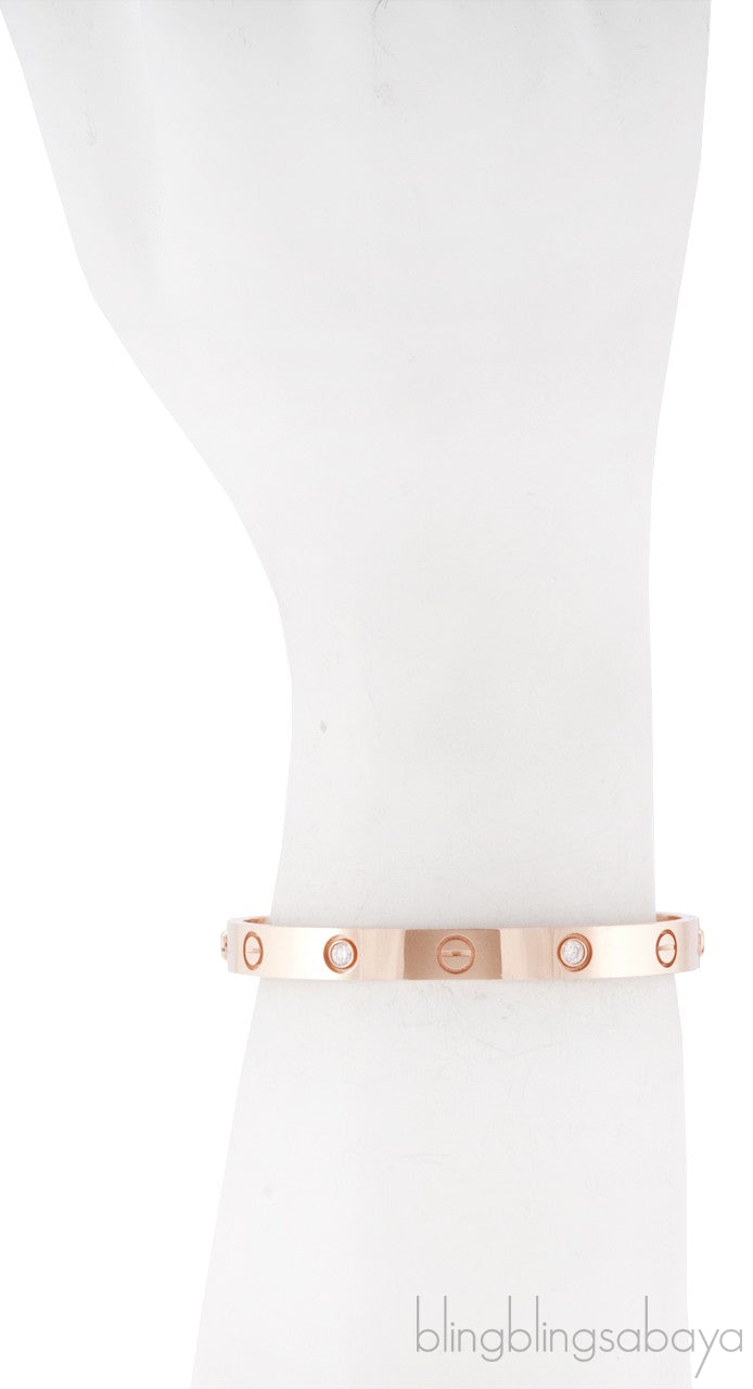 Rose Gold LOVE Diamond Bracelet