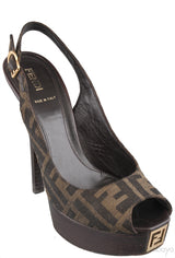 FF Monogram Slingback Sandals