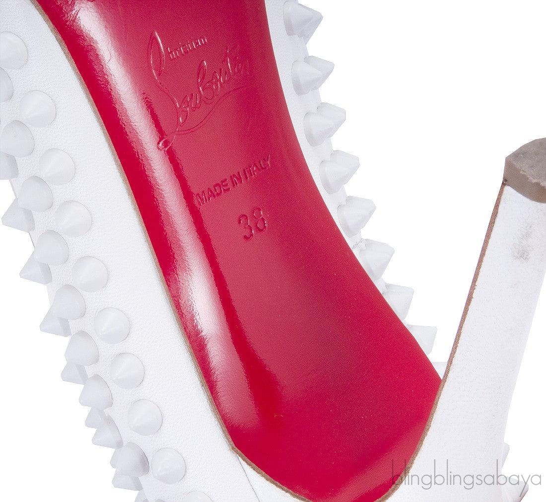 Pigalle Spikes 100 White Pump