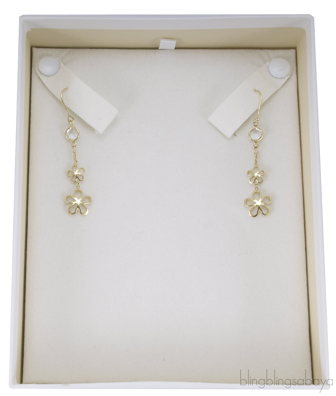 Flower Crystal Drop Earrings*