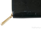 Dark Green Monogram Zip Wallet