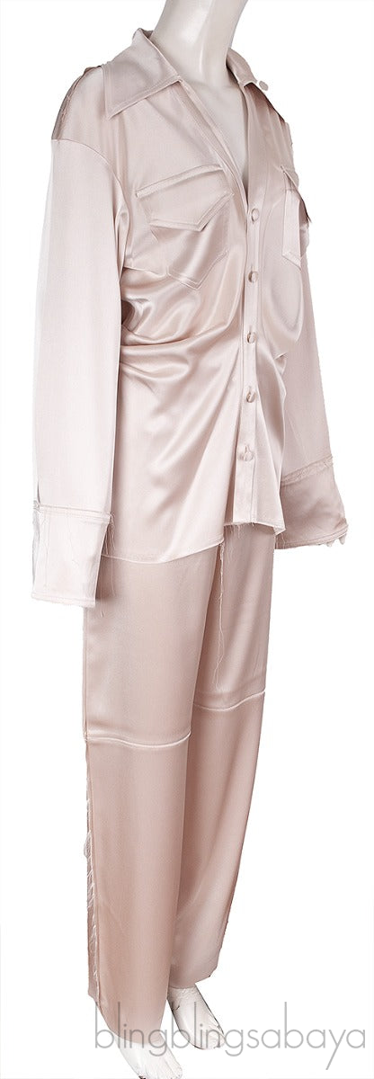 Pearl Satin Shirt & Trouser