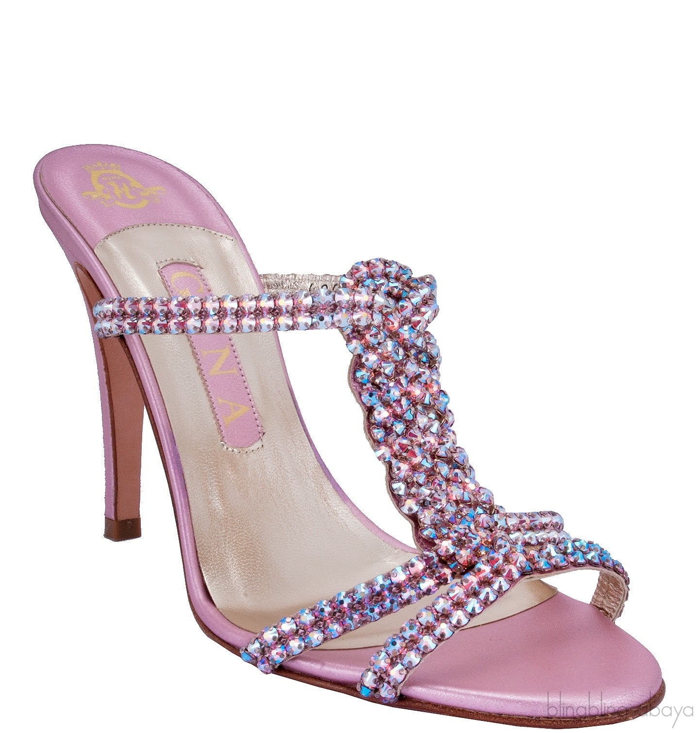 Pink Crystal Embellished Sandals