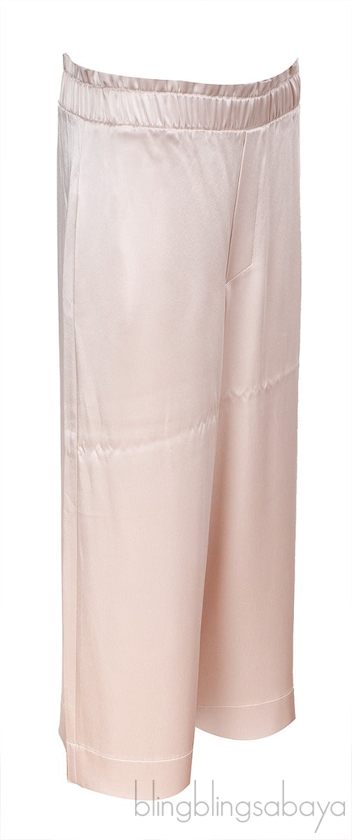 Pearl Satin Wide Leg Trouser
