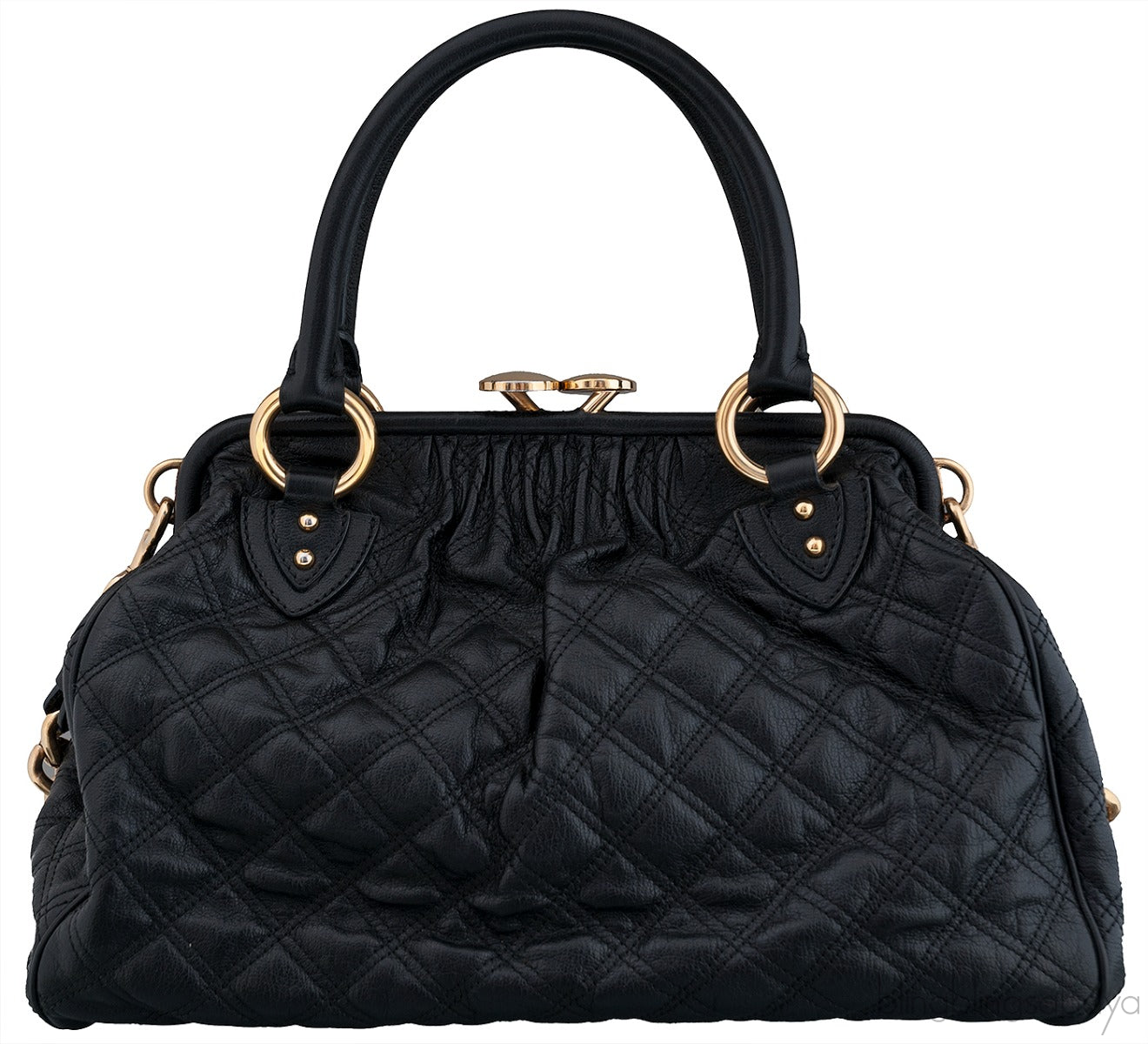 Black Quilted Stam Bag