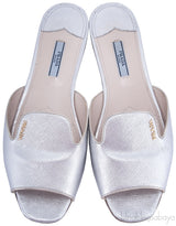 Vernice Saffiano Bicolor Open Toe Slide