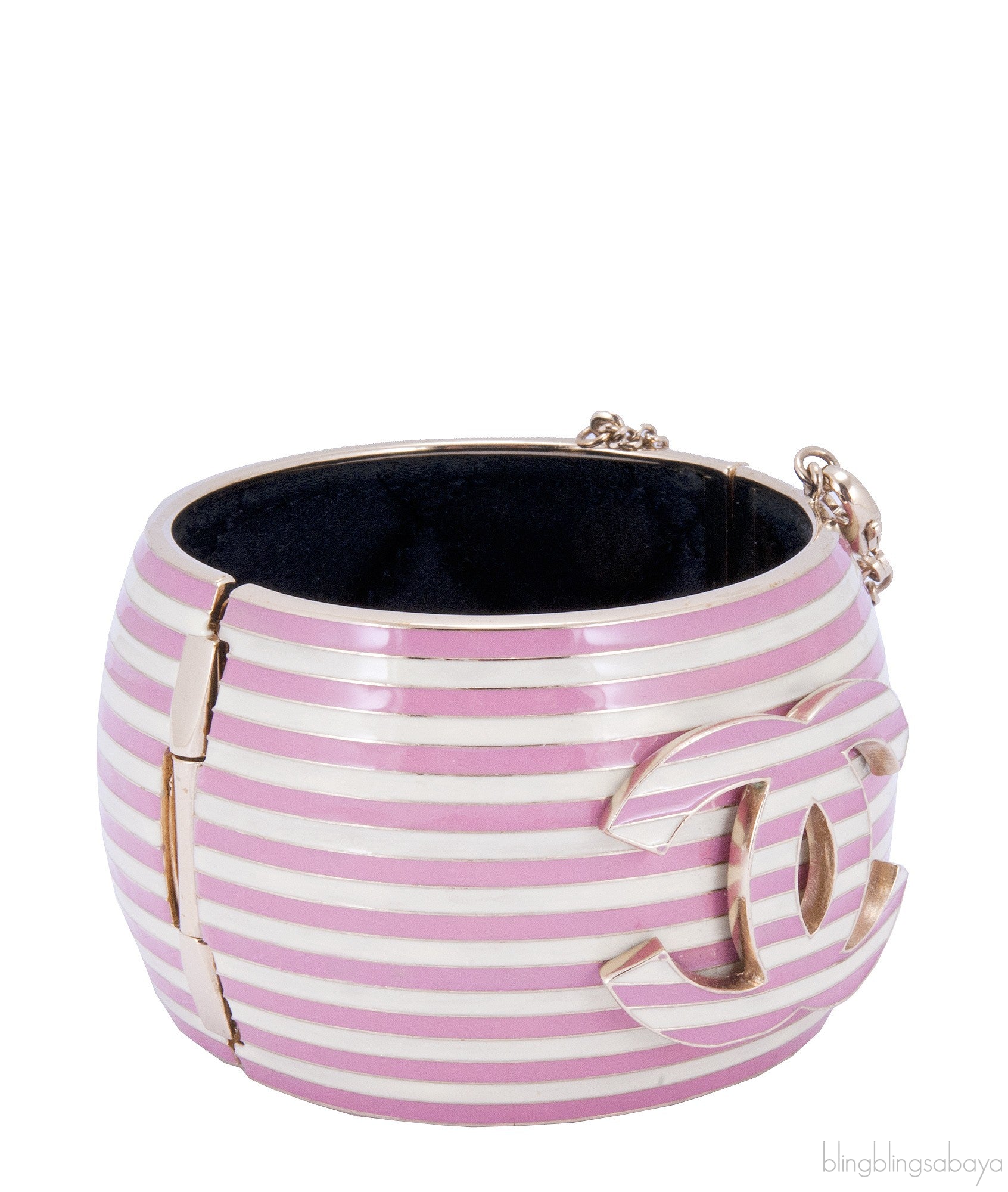CC Stripes Cuff Enamel Bracelet