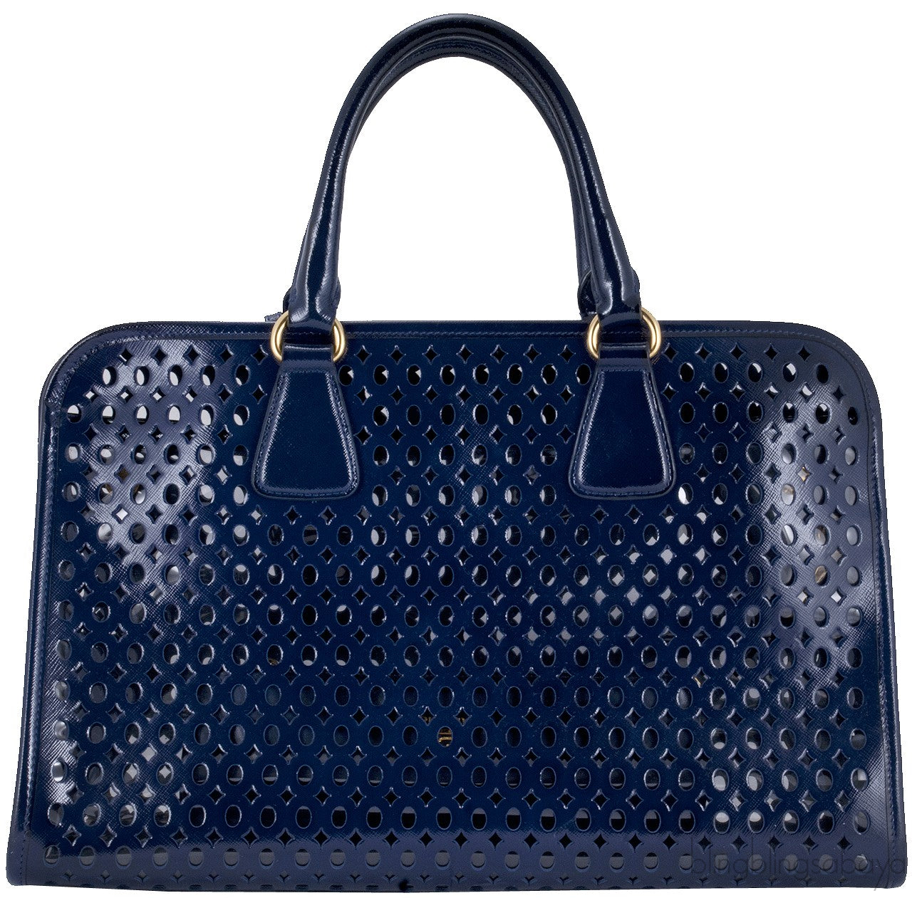 Perforated Saffiano Leather Tote